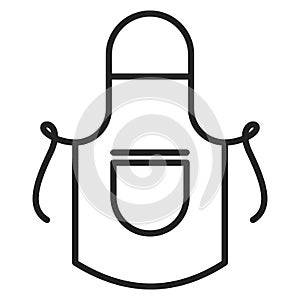 Kitchen apron vector isolated icon. Cooking uniform