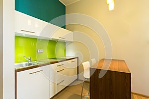 Kitchen area in a flat