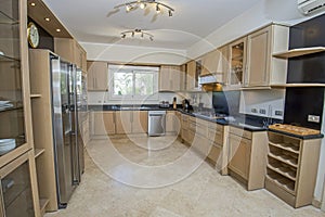 Interior design of luxury villa kitchen