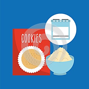 Kitchen bakery concept box mix cookie