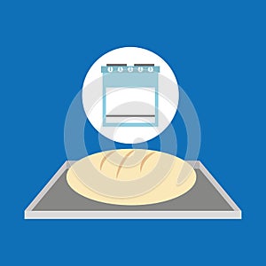 Kitchen bakery concept bread tray