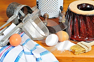 Kitchen baking ingredients