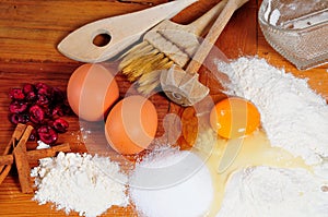 Kitchen baking ingredients