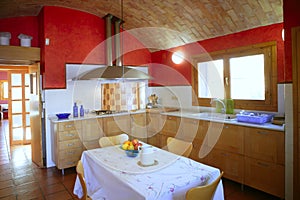 Kitchen with barrel vault ceeling