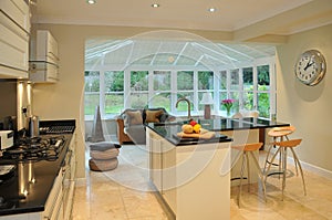 Kitchen and Conservatory