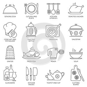 Kitchen and cooking icons