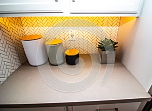 Decorator Containers On Kitchen Counter photo