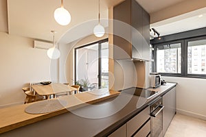 Kitchen countertop in modern apartment