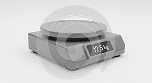 Kitchen Digital Scale Minimal Design 3D Render Measurement Concept