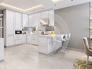 Kitchen diner in the neoclassical style