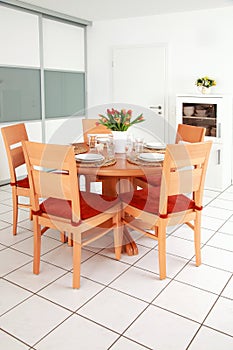 Kitchen and dining room interior