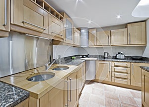 Kitchen with double sink