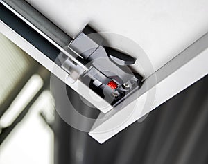 Kitchen drawer with full extension flush-mounted slides with Push to open system, close-up