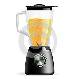 Kitchen electric stationary blender with a glass bowl. Cooking smoothies, cocktail or juice