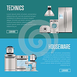 Kitchen electronic houseware technics posters photo