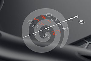 Kitchen electronic stove with pan handle in the frame shot