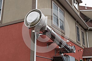 kitchen exhaust system external pipe metal steel real fan air cool restaurant