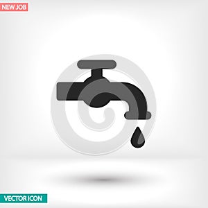 Kitchen faucet iconvector icon , lorem ipsum Flat design