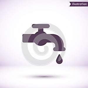 Kitchen faucet iconvector icon , lorem ipsum Flat design