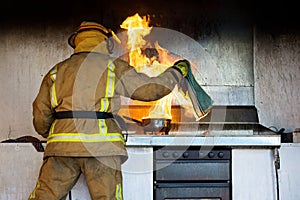 Kitchen fire photo