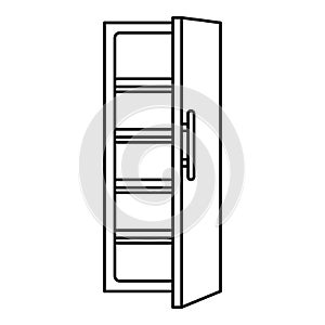 Kitchen fridge icon, outline style