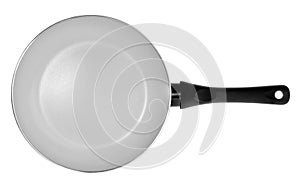 Kitchen frying pan with healthy, non-stick, ceramic, coating.