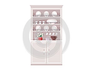 Kitchen furniture. Culinary installations, like durable cookware, add charm to kitchen interior