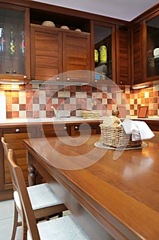 Kitchen furniture from mahogany photo