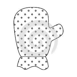 kitchen glove isolated icon