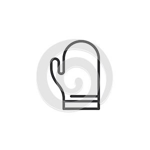 Kitchen glove line icon