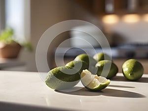 Kitchen Glow: Finger Lime Focal Point in Soft Afternoon Light