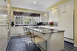 Kitchen with granite counter