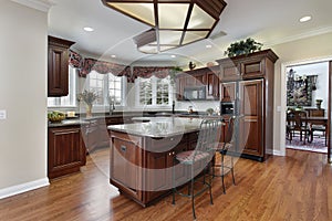 Kitchen with granite counters