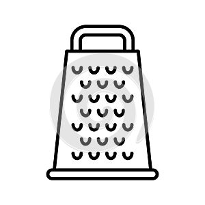 Kitchen grater icon. Cheese grater, isolated on white background