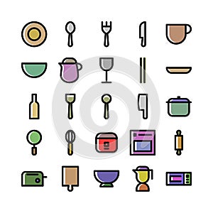 Vector design of kitchen icon pack_part 2