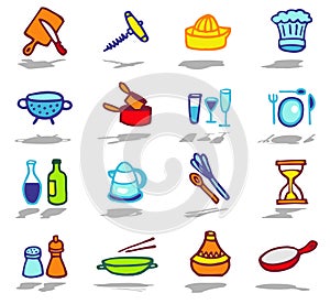 kitchen icons set