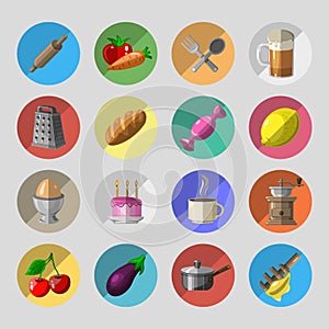 Kitchen icons set