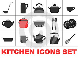 Kitchen icons set.