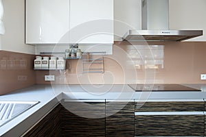 Kitchen with induction hob photo