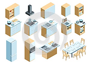 Kitchen Interior Icon Set