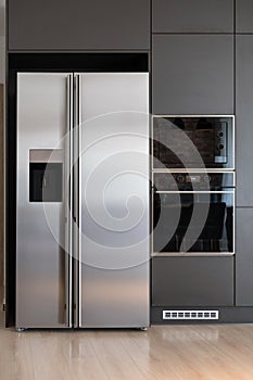 Built-in appliences in modern kitchen