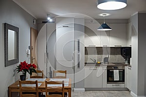 Kitchen interior in a small apartment