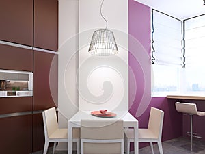 Kitchen interior in the style of constructivism