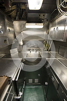 Kitchen - Interiors of the submarine USS Growler SSG-57 which retired from service in 1964 from the United States Navy