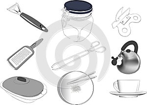 Kitchen items set