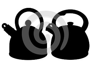 Kitchen kettles. Vector image