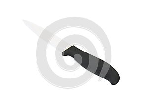 Kitchen knife with black handle