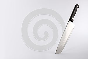 Kitchen knife with copy space