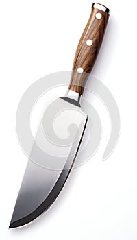 Kitchen Knife Isolated on White Background. Generative ai