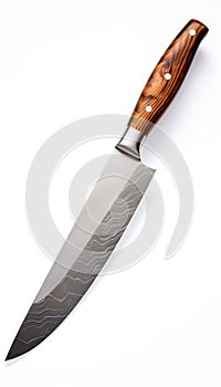 Kitchen Knife Isolated on White Background. Generative ai